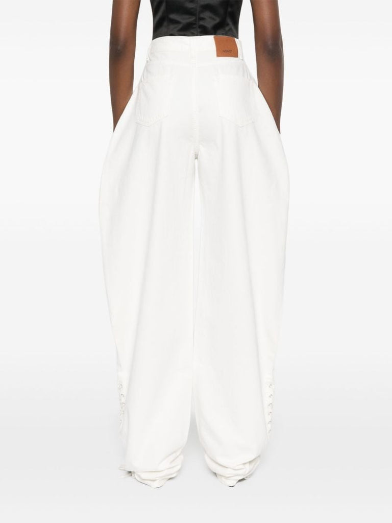 White Wide-leg Jeans