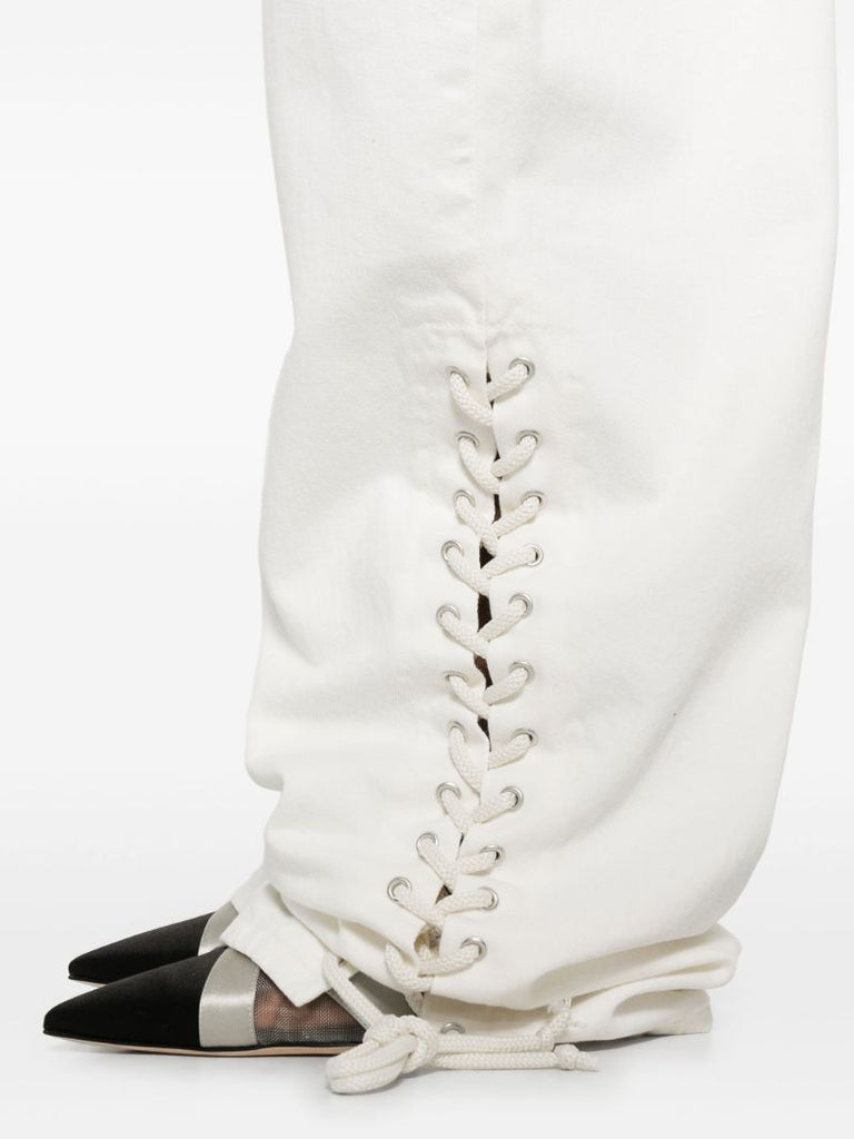White Wide-leg Jeans