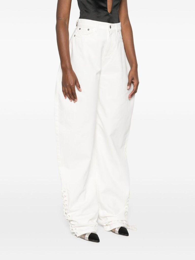 White Wide-leg Jeans
