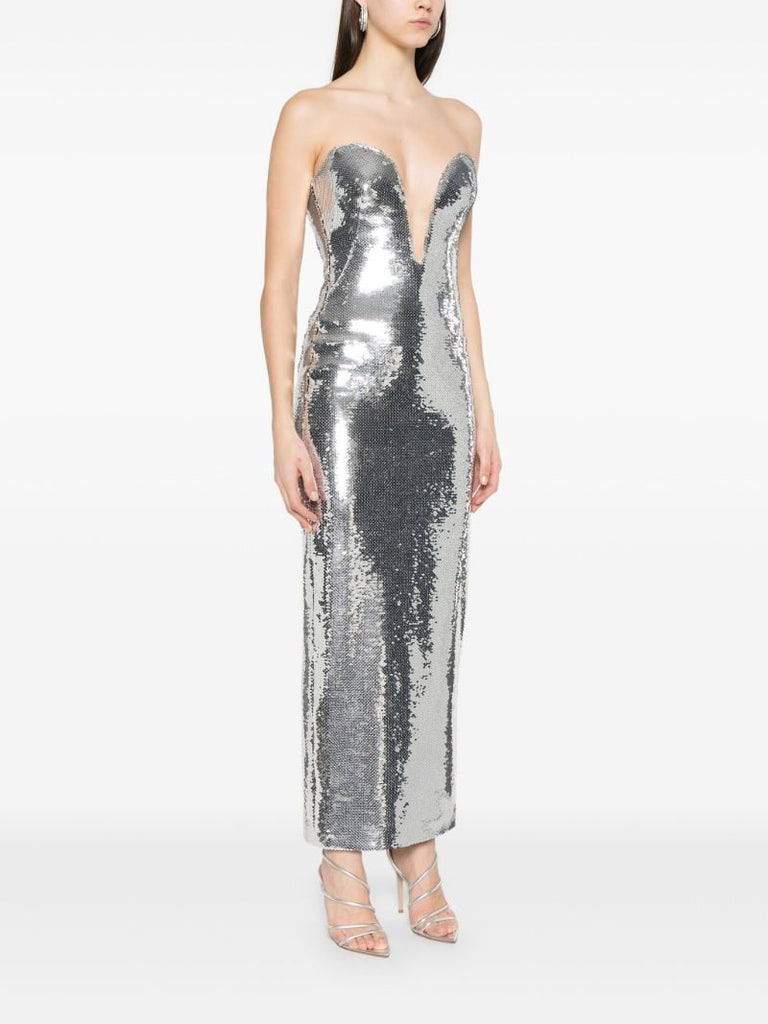 Silver Sequinned Gown