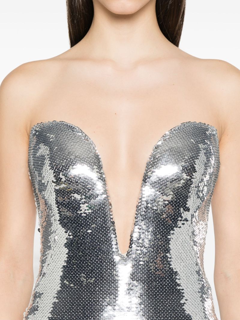 Silver Sequinned Gown