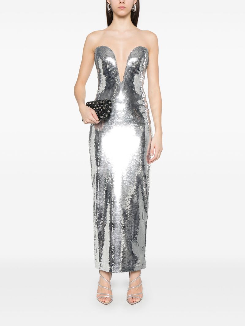 Silver Sequinned Gown