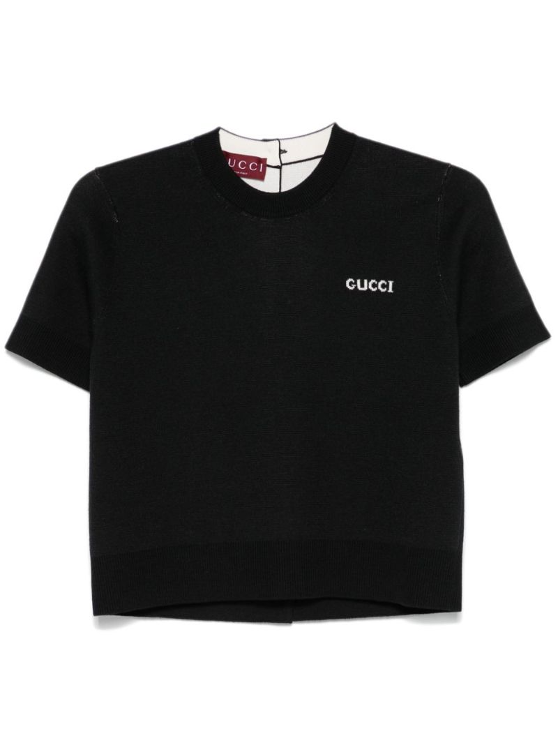Logo-intarsia T-shirt