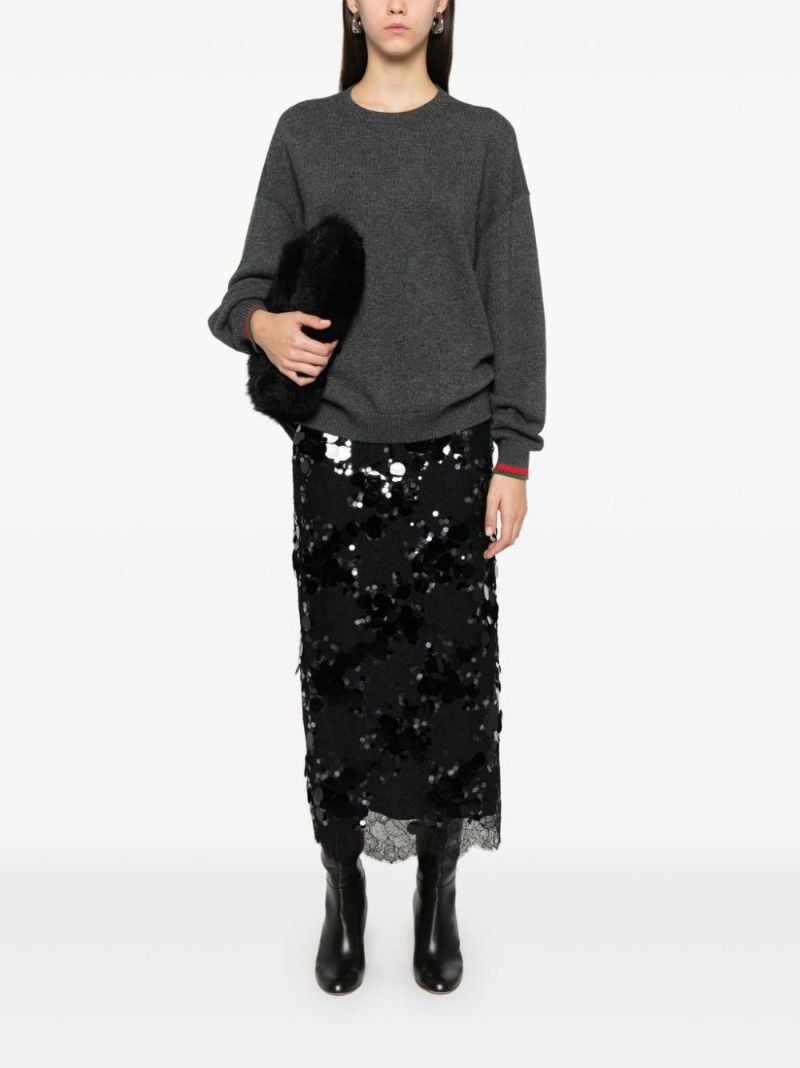 Web-trimmed Sweater