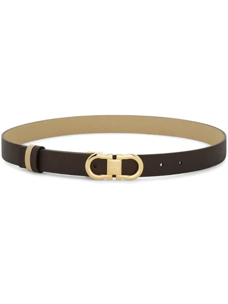 Brown Gancini-buckle Belt