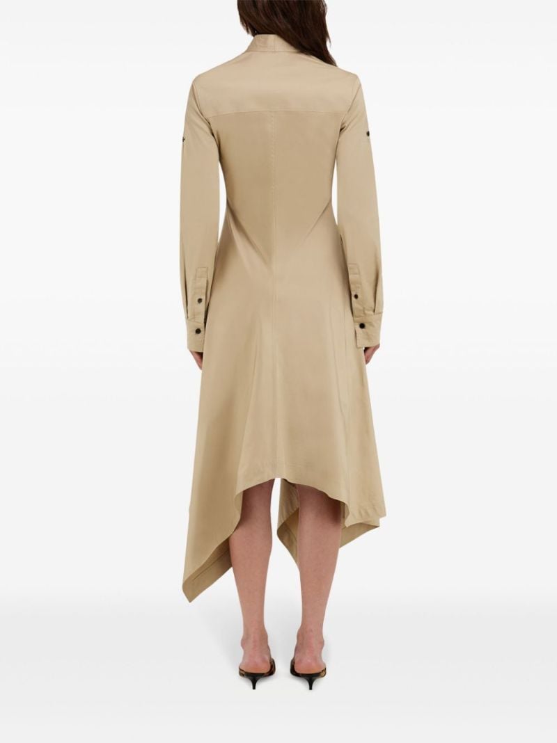 Handkerchief-hem Shirt Dress