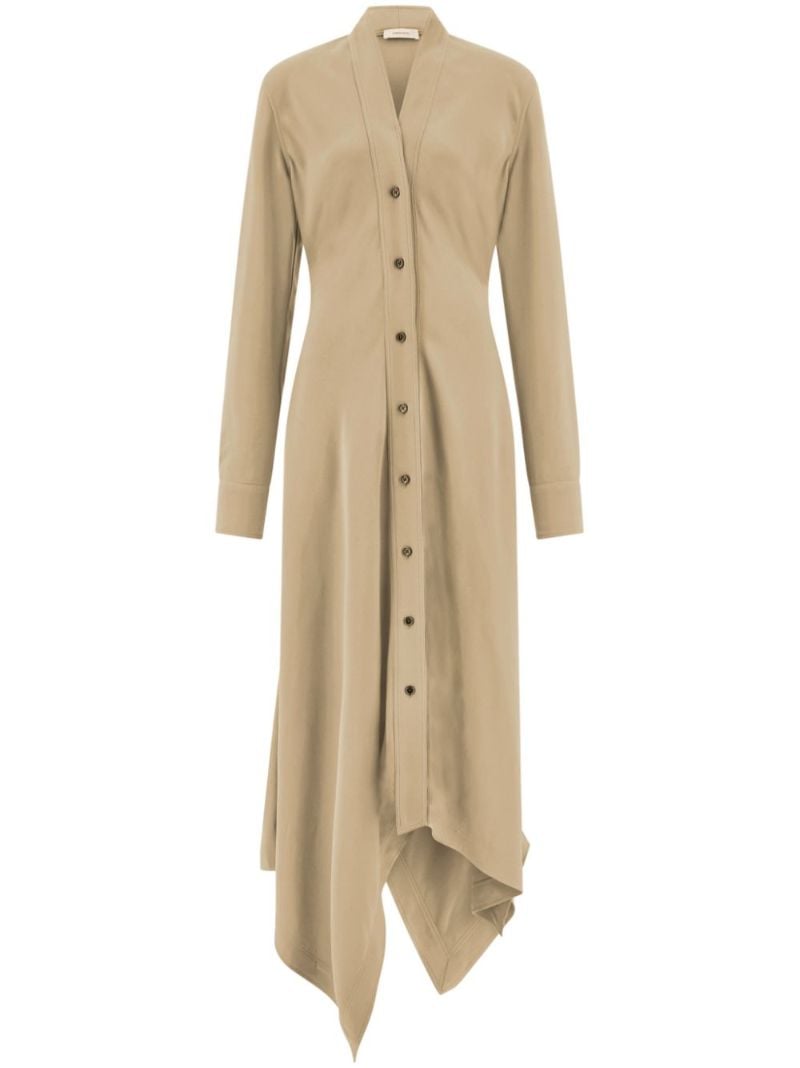 Handkerchief-hem Shirt Dress