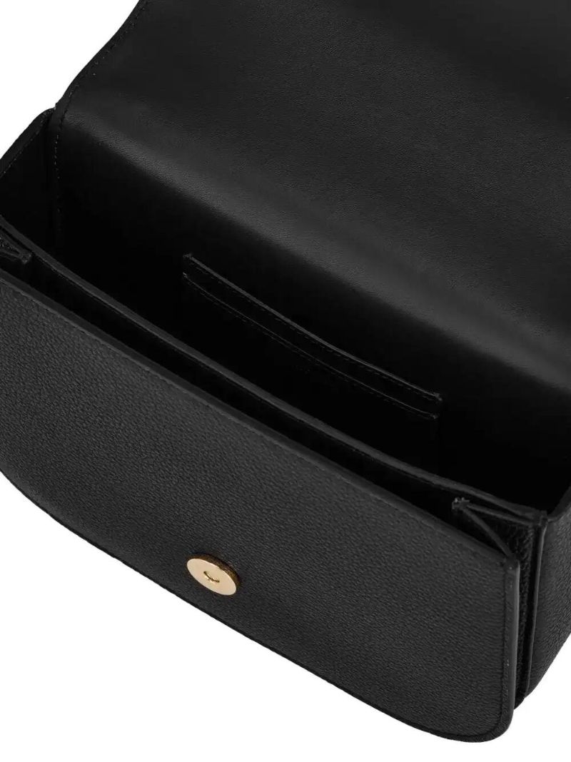 Black Double Gancini Cross Body Bag