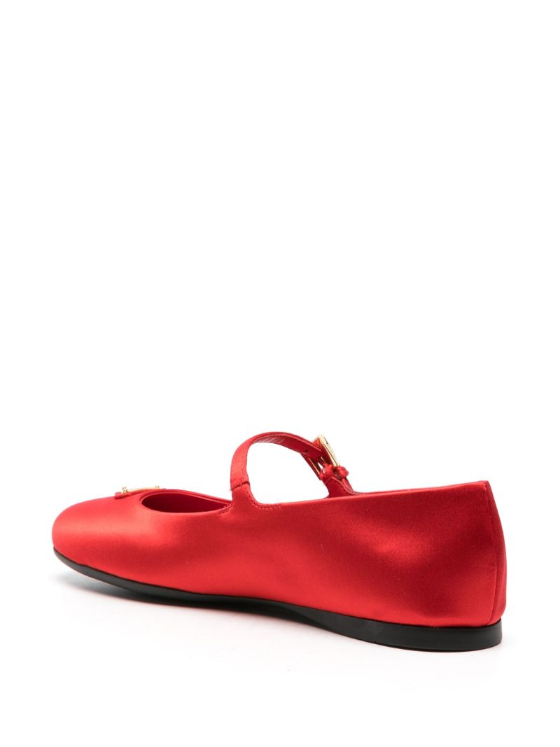 Red Satin Ballet Pumps