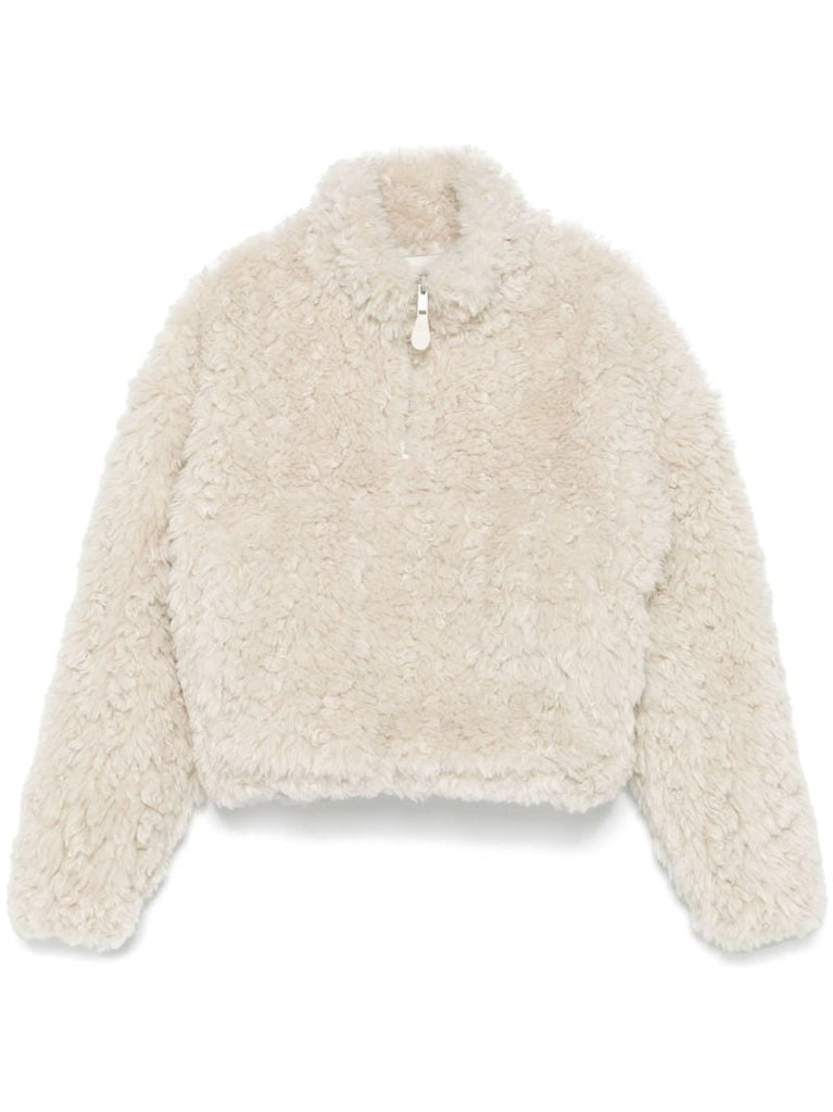 White Faux-fur Jacket