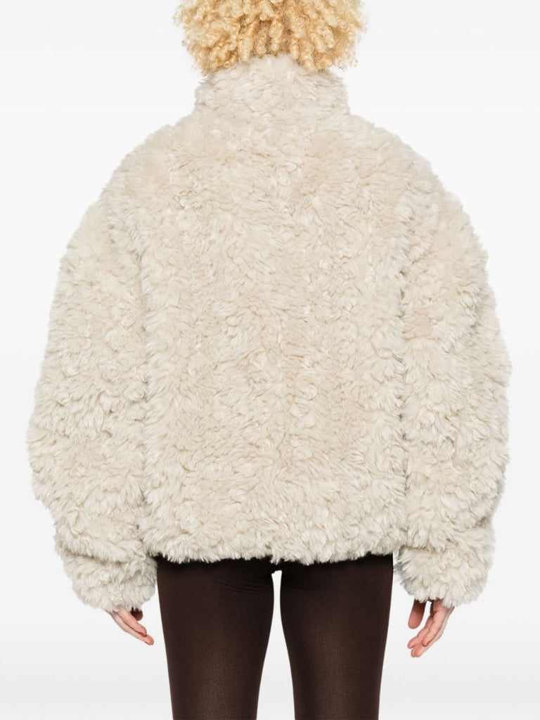 White Faux-fur Jacket