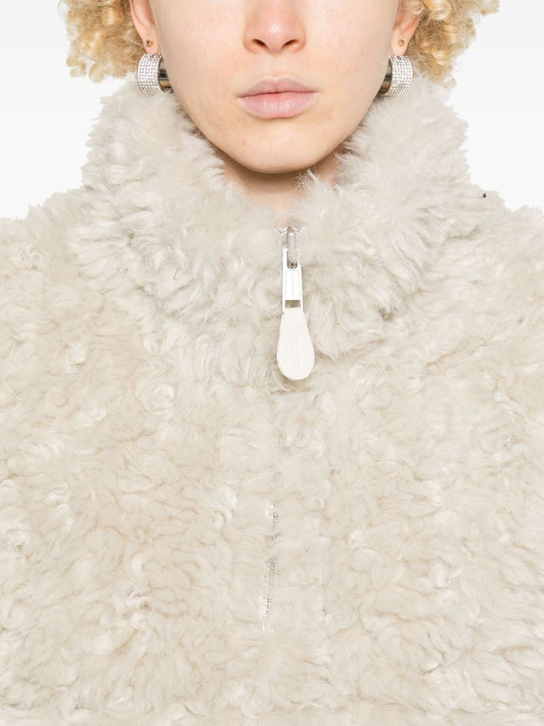White Faux-fur Jacket