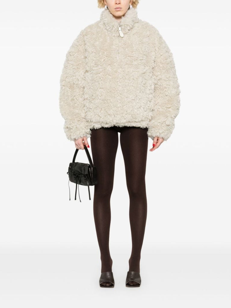 White Faux-fur Jacket