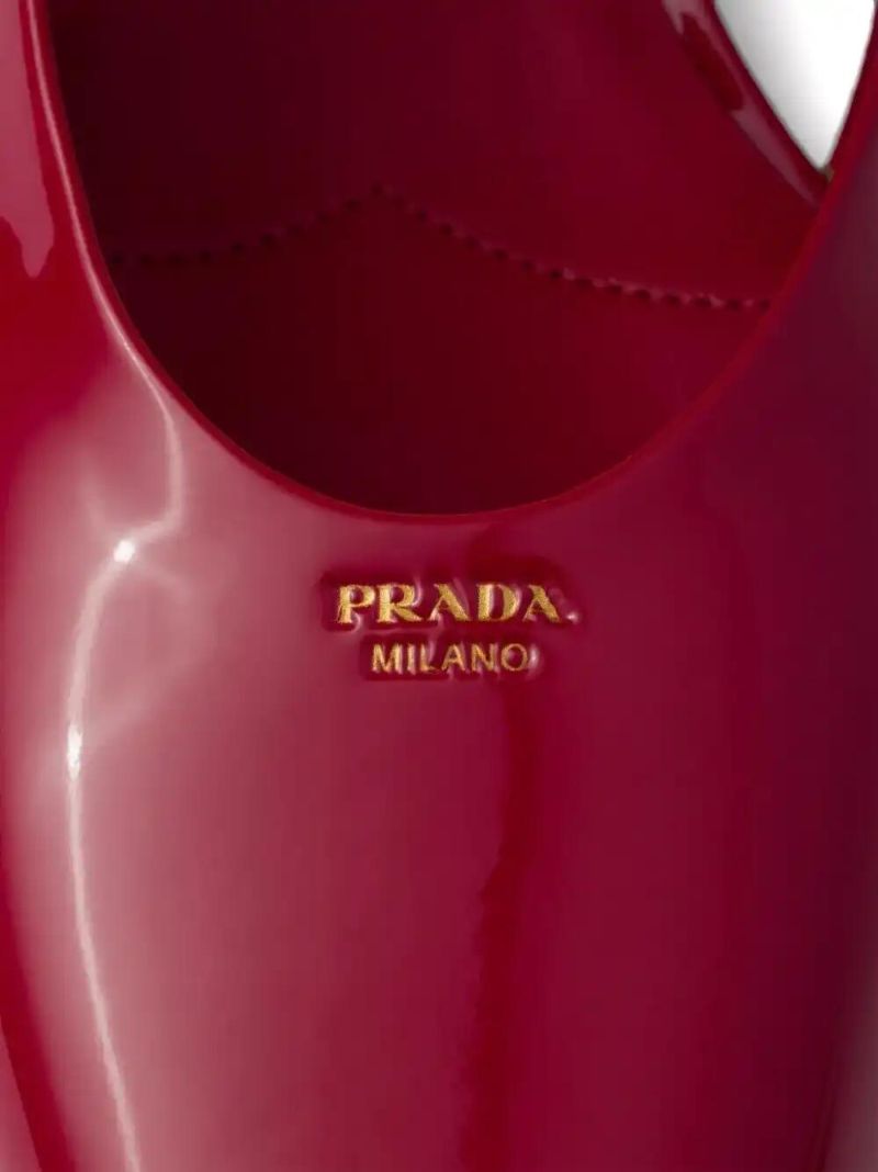 Red Leather Slingback Ballet Flats