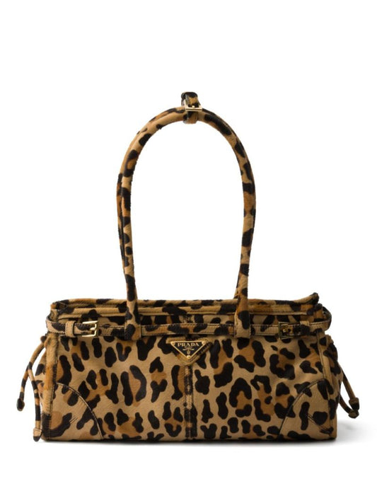 Brown Leopard-print Tote Bag