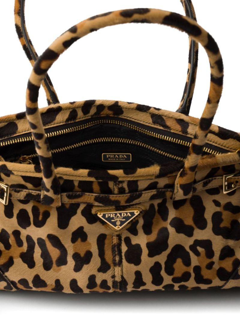 Brown Leopard-print Tote Bag