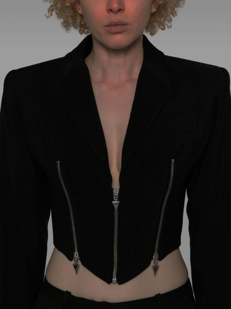 Zipped Cropped Jacket