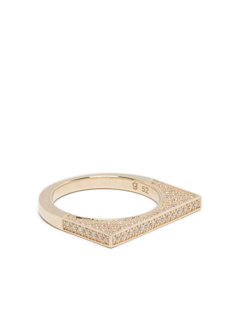 9k Yellow Gold Diamond Ring