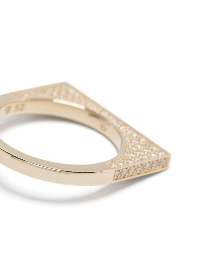 9k Yellow Gold Diamond Ring