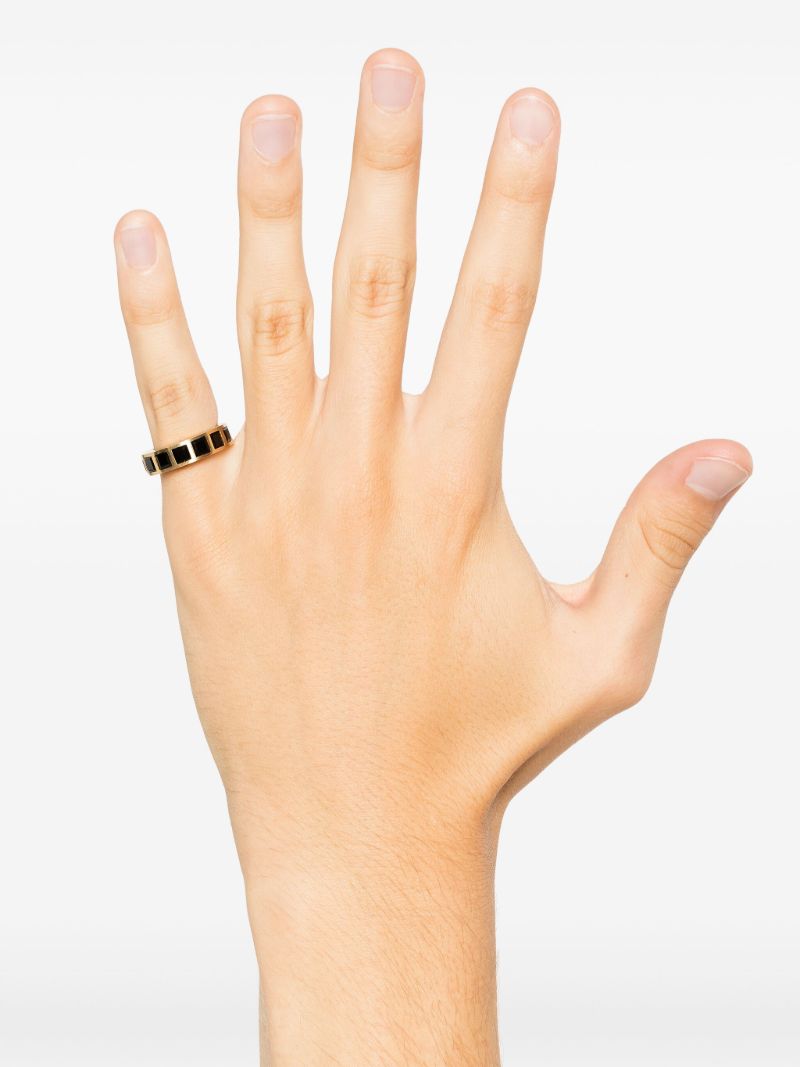 9k Yellow Gold Arch Onyx Ring