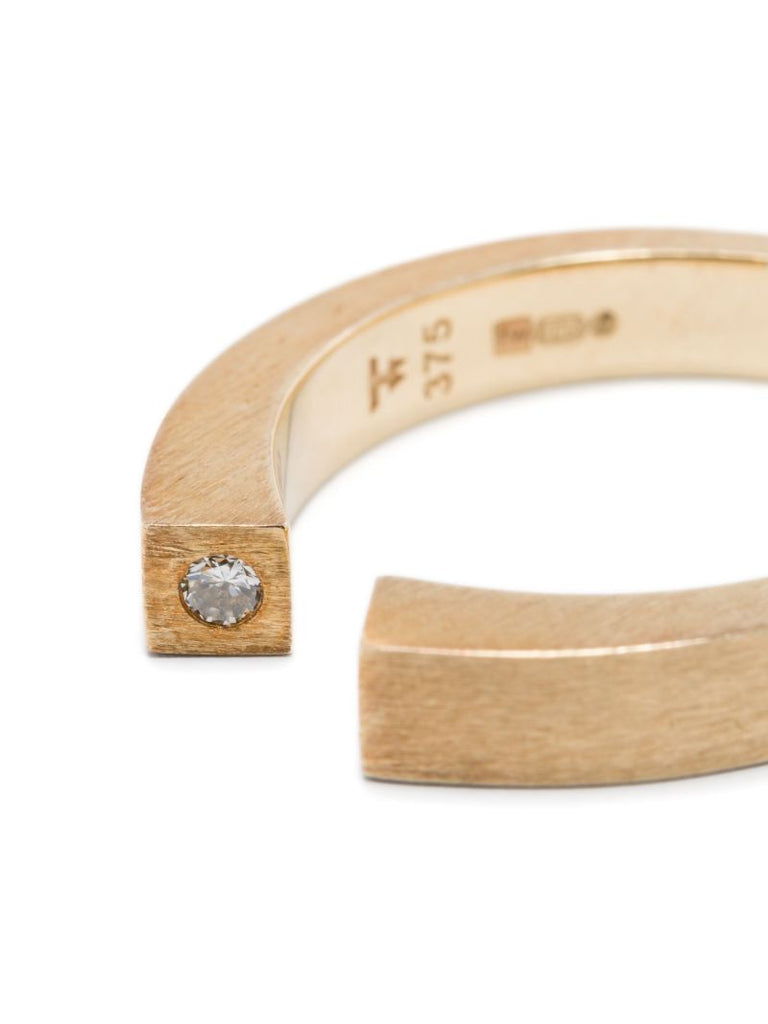 9k Yellow Gold Split Diamond Ring