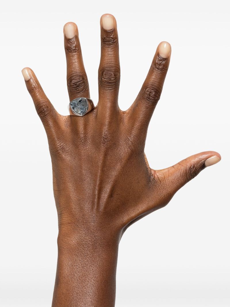 Shield Larvikite Ring