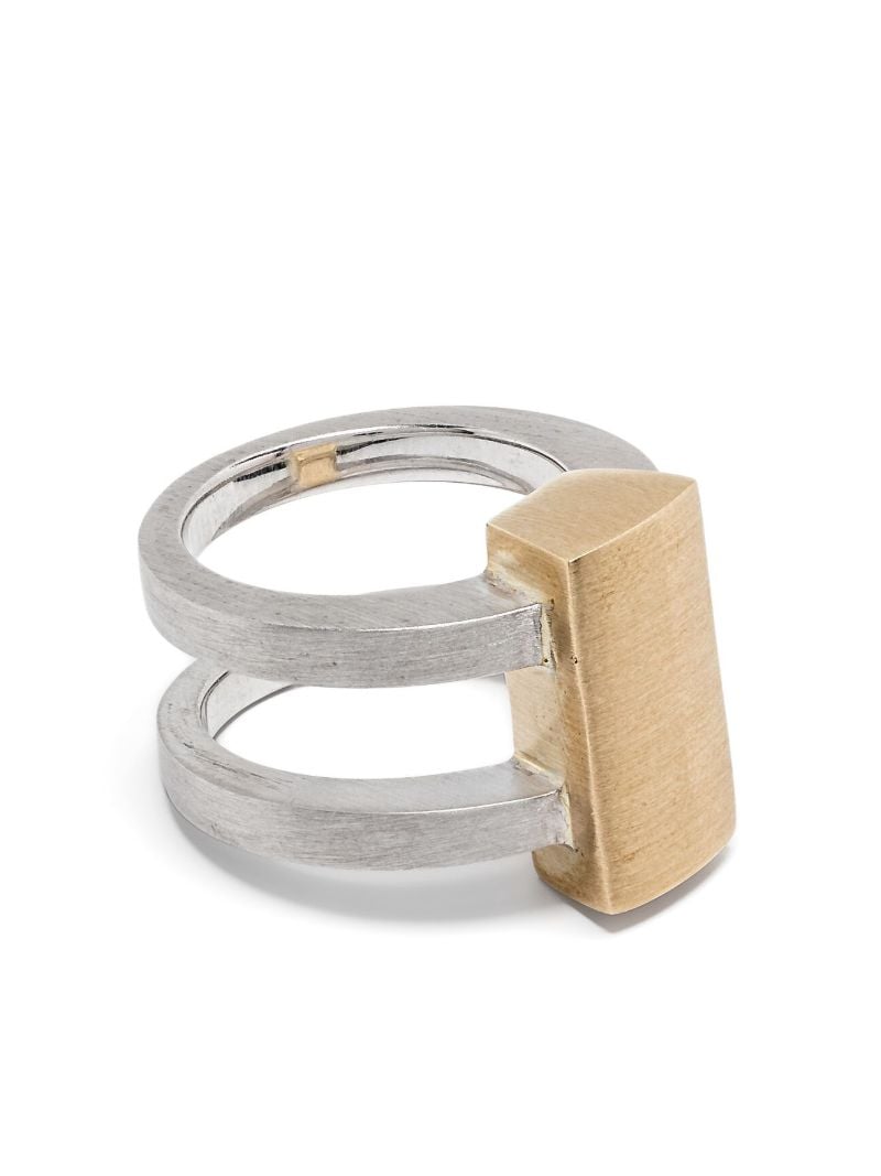 9k Yellow Gold and Recycled Silver Ring