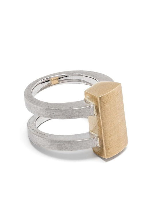 9k Yellow Gold and Recycled Silver Ring