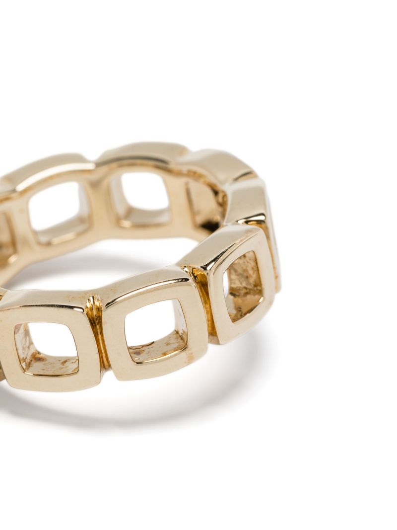 9k Yellow Gold Cushion Band Ring