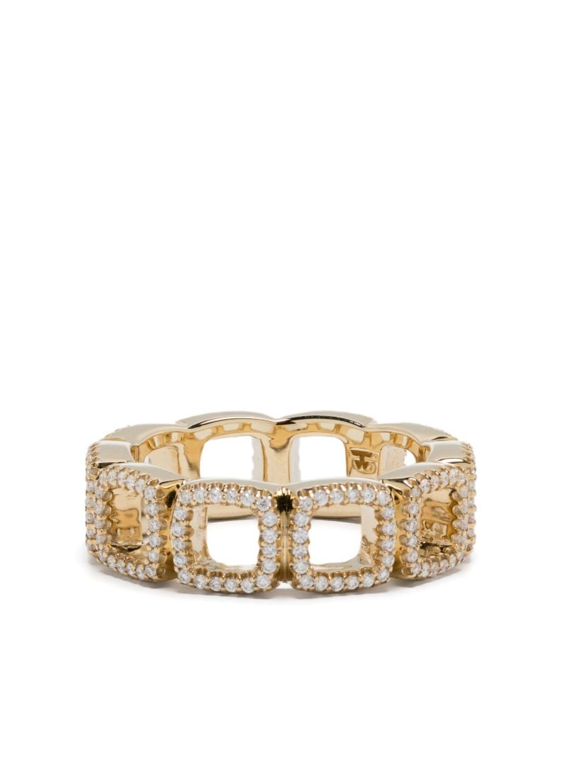 9k Yellow Gold Crystal Ring