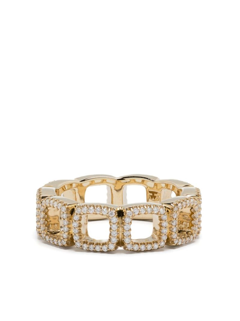 9k Yellow Gold Crystal Ring