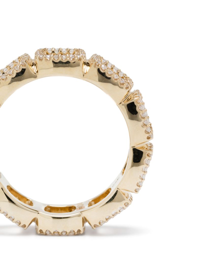 9k Yellow Gold Crystal Ring