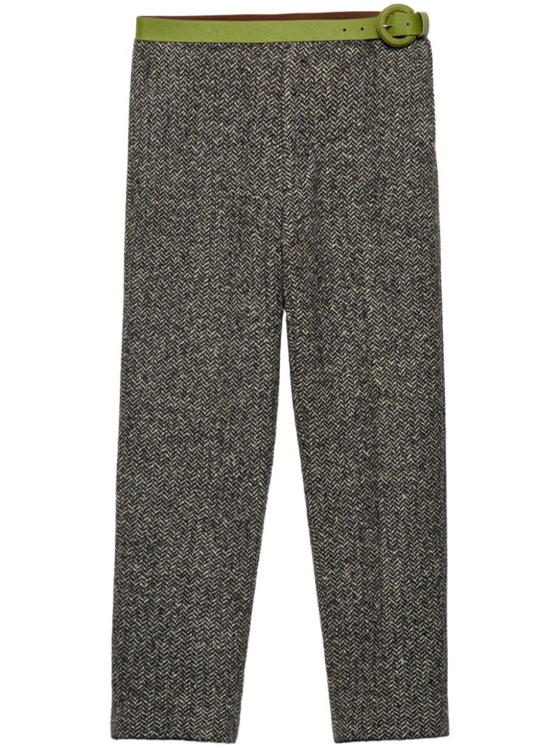 Belted Slim Fit Trousers