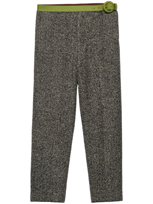 Belted Slim Fit Trousers