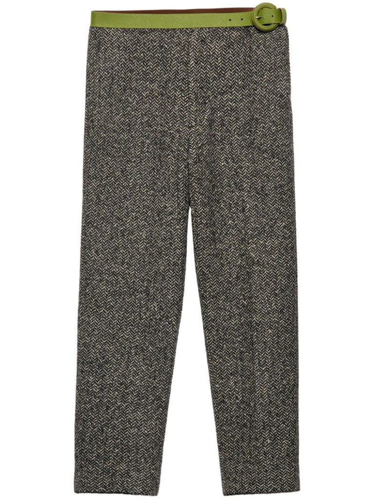 Belted Slim Fit Trousers