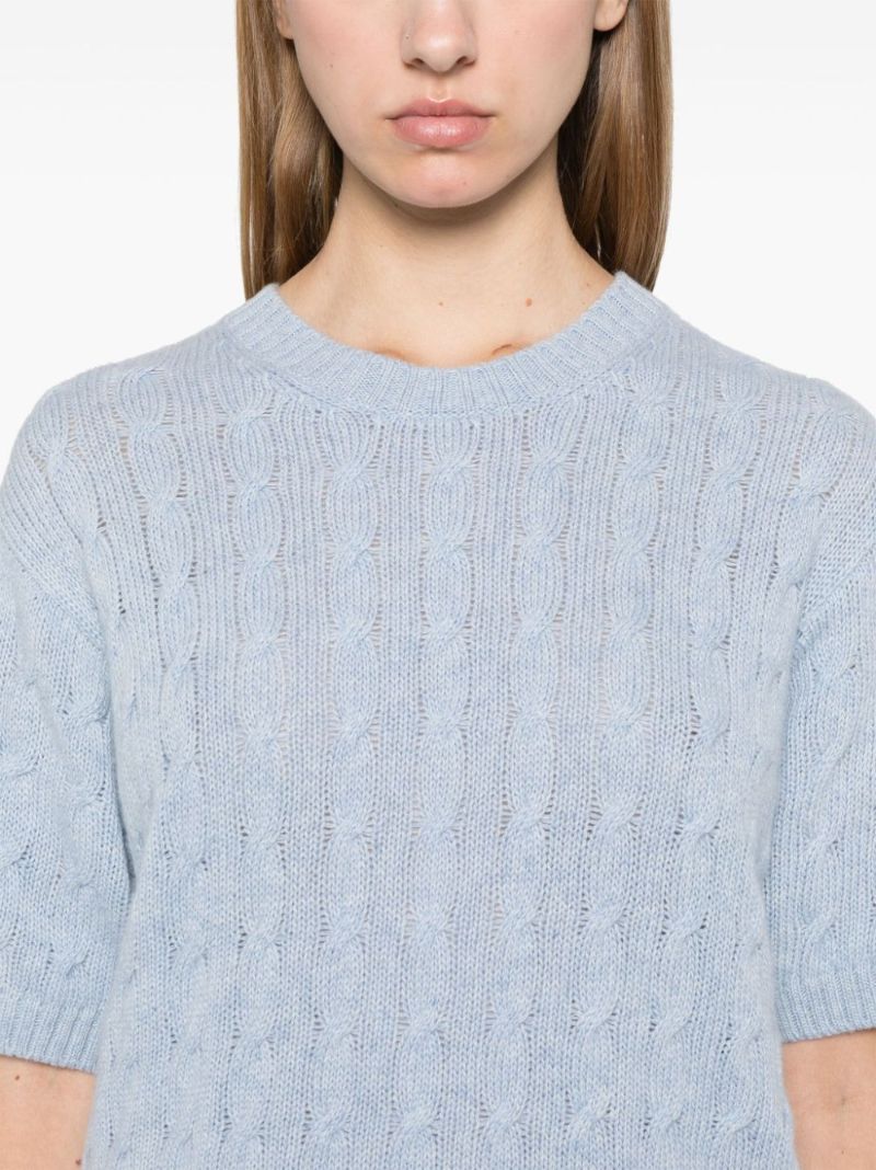 Cable-knit T-shirt