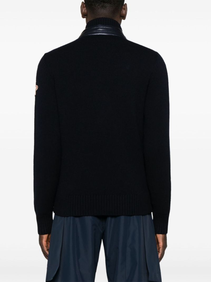 Padded Zip-up Cardigan