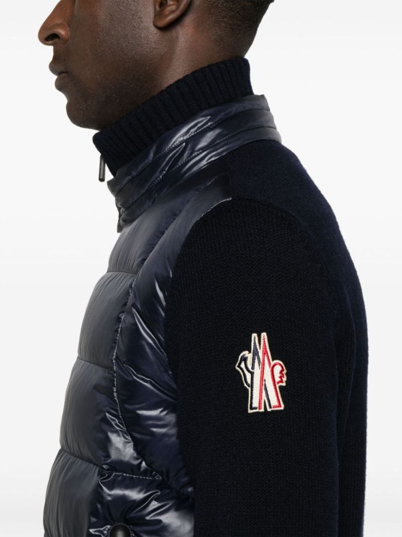 Padded Zip-up Cardigan