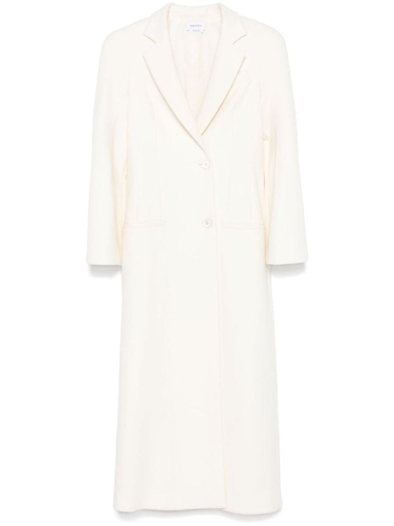 Moulded-shoulder Double-breasted Coat