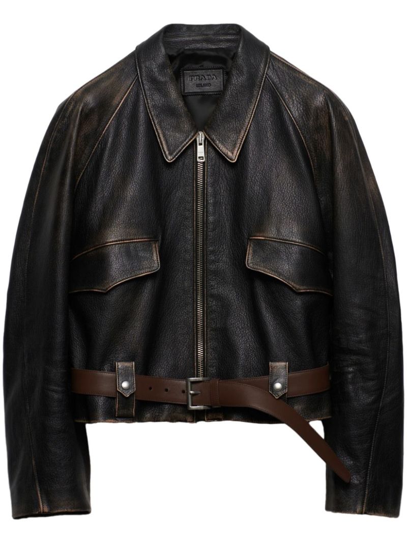 Distressed Leather Jacket