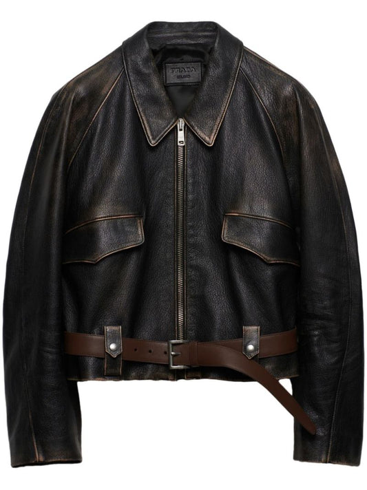 Distressed Leather Jacket