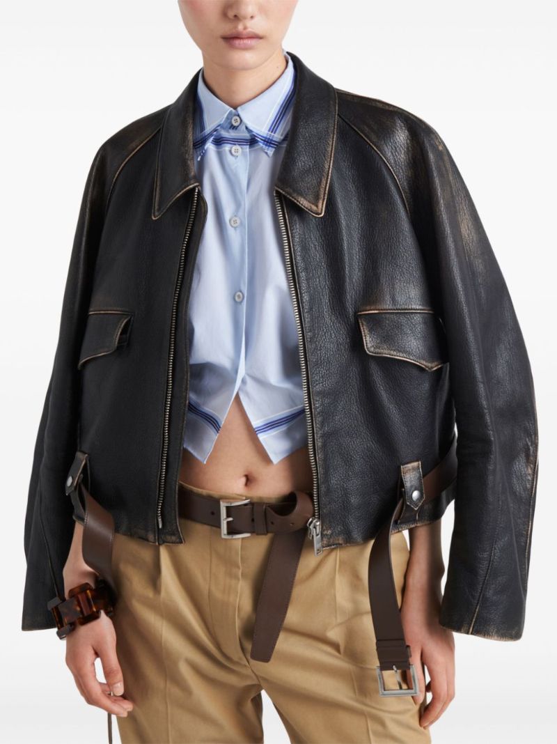 Distressed Leather Jacket