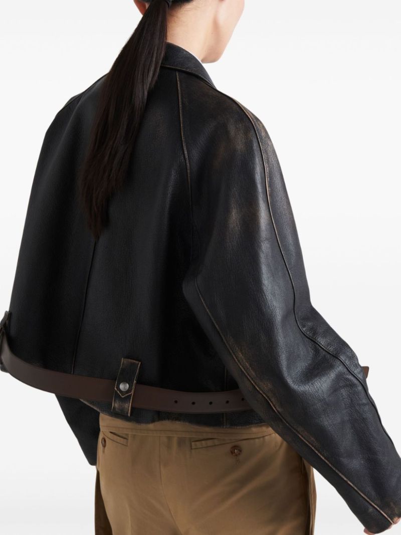 Distressed Leather Jacket