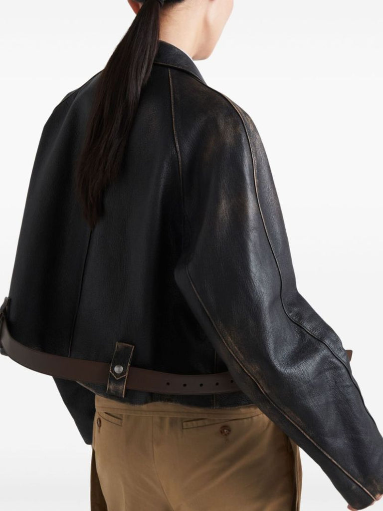 Distressed Leather Jacket