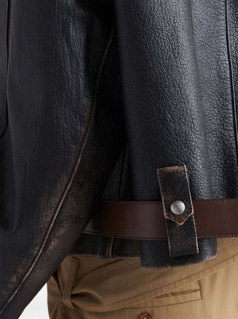 Distressed Leather Jacket