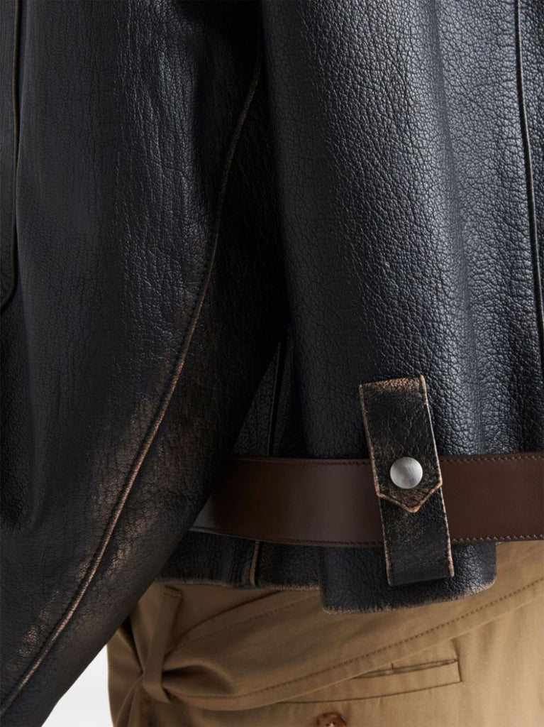 Distressed Leather Jacket