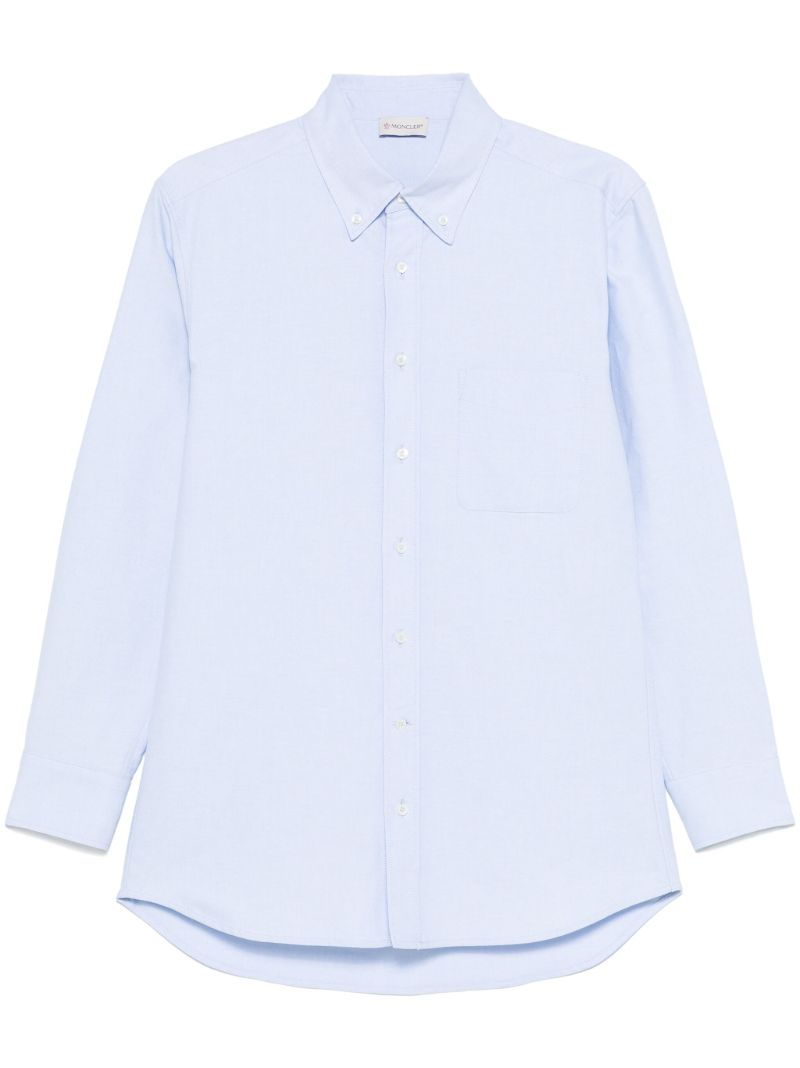 Blue Long-sleeved Cotton Shirt