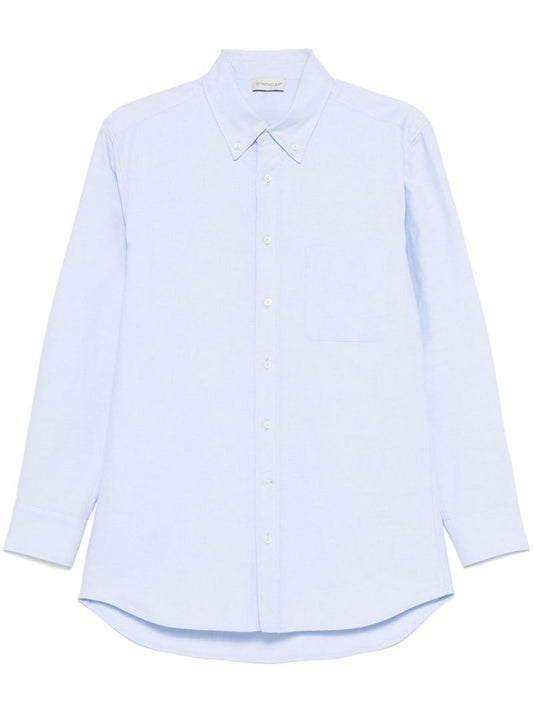 Blue Long-sleeved Cotton Shirt