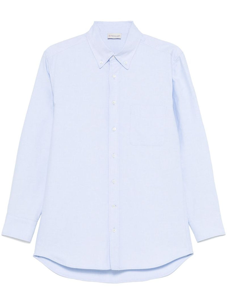 Blue Long-sleeved Cotton Shirt