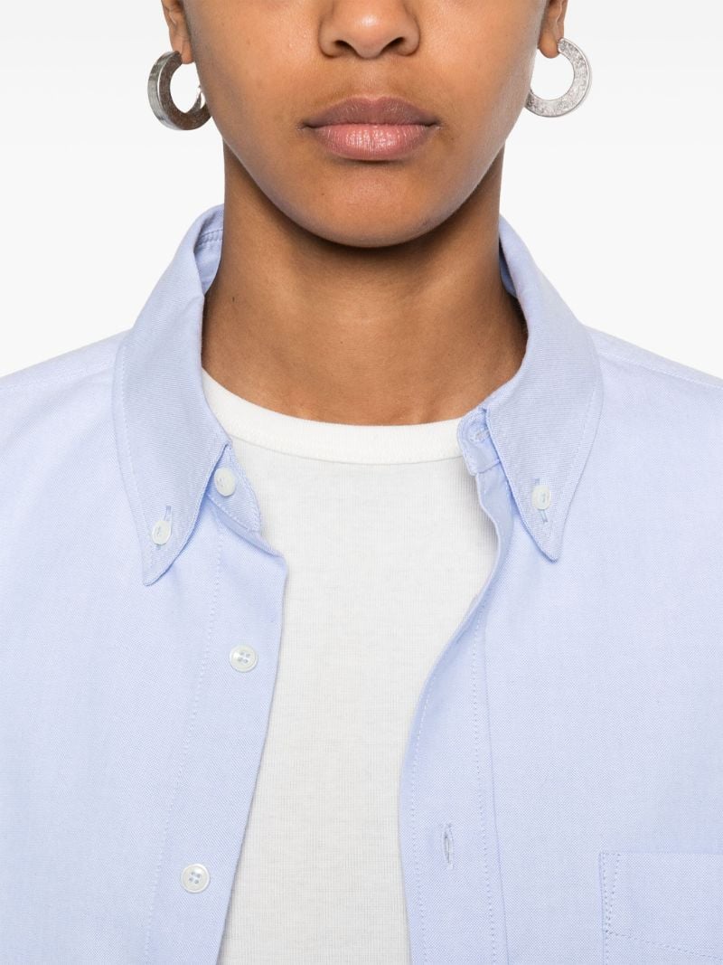 Blue Long-sleeved Cotton Shirt